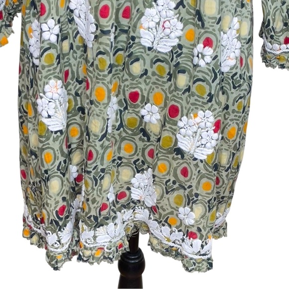 Boho Floral
Embroidered Tunic
Top | Olive Green
Multicolor | Peasant
Style M/L - Picture 4 of 9